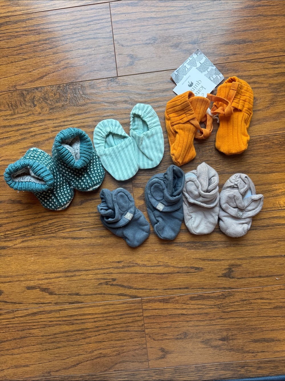 Baby Soft shoe and slipper Bundle - Mint, Teal, Gray & Mustard Goumi Bombas